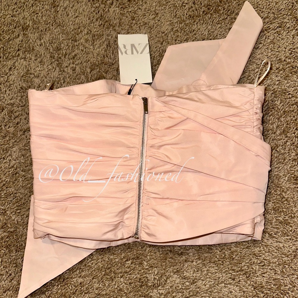 ZARA Bloggers Fav Taffeta Bow Top - Picture 12 of 15